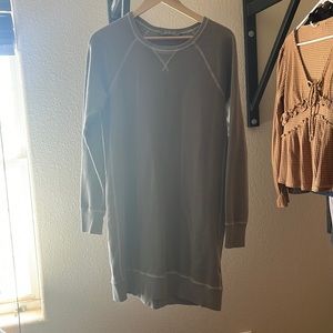 Abercrombie light green/gray athleisure sweatshirt dress